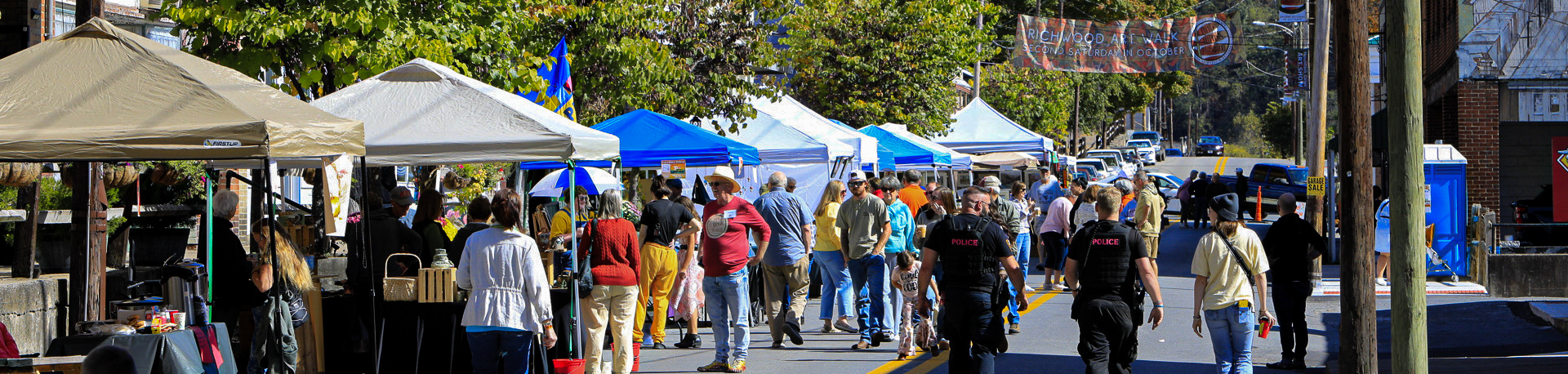 Downtown Richwood during Annual Art Walk Festival