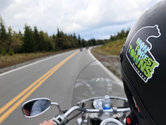 Motorcyclists tour the Highland Scenic Highway just outside of Richwood.