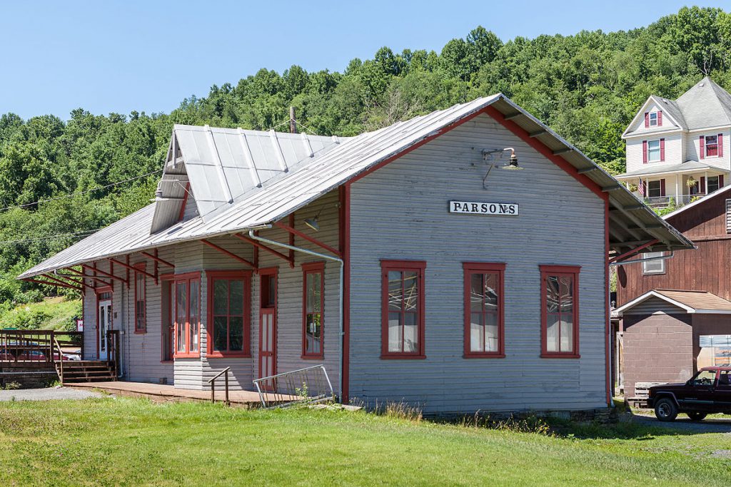 The Western Maryland Depot sits in the heart of downtown Parsons