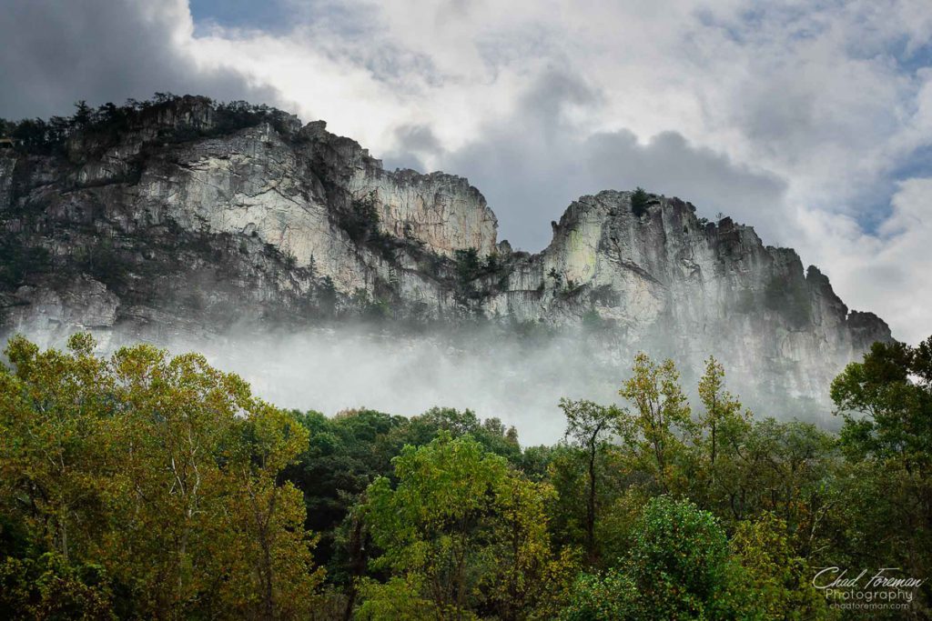 With rocks towering nearly 900 feet above the North Fork River, Seneca Rocks is a popular destination for hikers, climbers, and more.